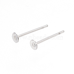304 Stainless Steel Stud Earring Findings, Stainless Steel Color, 12x3mm, Pin: 0.8mm(A-STAS-D448-088P-3mm)