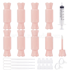 DIY Kit, with Lip Glaze Bottles, Syringe, Plastic Funnel Hopper and Pipettes Dropper, Mixed Color, 37x6~37mm, Hole: 2mm(DIY-BC0001-88)