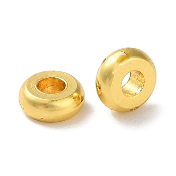 Rack Plating Brass Spacer Beads, Long-Lasting Plated, Lead Free & Cadmium Free, Disc, Golden, 5x2mm, Hole: 2mm