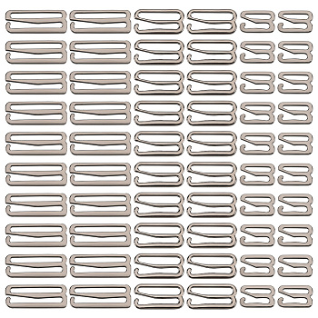 60Pcs 3 Style Number 9 Shaped Alloy Bra Strap Hooks for Sewing, Bikini Halter Swimsuit Tops, Lingerie Rings, Gunmetal, 10~12.5x15.5~28.5x1~1.5mm, Inner Diameter: 11~24x1.8~3mm, 20pcs/style