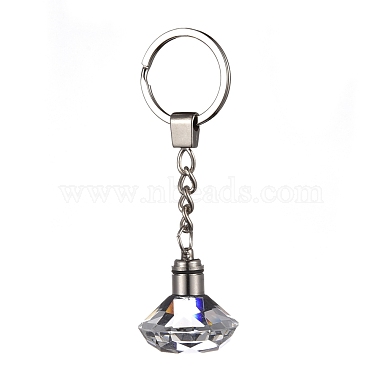 Clear Diamond Glass Keychain