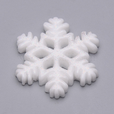 20mm Snow Snowflake Resin Cabochons