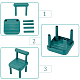 5 Sets 5 Colors Plastic Mini Chair Shape Cell Phone Stand(AJEW-DR0001-04)-3