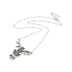 Alloy Skull with Bat Pendant Necklace(NJEW-G056-02AS)-3