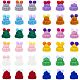 72Pcs 12 Colors Woolen Crochet Mini Hat with Double Pom Pom Ball(DIY-NB0008-90)-1