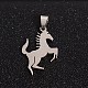Boy Jewelry Original Color 201 Stainless Steel Blank Horse Pendants(STAS-I032-227)-2