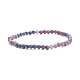 Bracelet extensible en perles rondes en corindon rouge naturel / rubis et saphir(BJEW-JB07900-01)-1