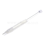 Plastic Mechanical Pencil, Iron Beadable Pen, for DIY Personalized Pen, White, 166x9.5mm(OFST-D288-02B)