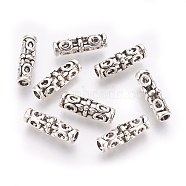 Tibetan Style Alloy Beads, Cadmium Free & Nickel Free & Lead Free, Column, Antique Silver, 18x7mm, Hole: 3mm(LF0258Y-NF)