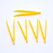 Plastic Beading Tweezers, for Handmade DIY Crafts Jewelry, Yellow, 7.5x0.8x0.8cm(TOOL-WH0132-34C)