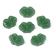Imitation Jade Glass Beads, Cloud, Sea Green, 9x13x4mm, Hole: 1mm(GLAA-S054-012A)