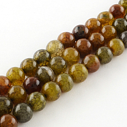 Dyed Natural Dragon Veins Agate Round Bead Strands, 6mm, Hole: 1mm, about 62pcs/strand, 15.7 inch(G-R342-6mm-08)