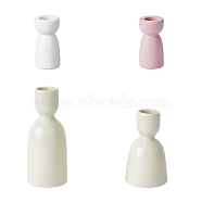 4pcs 4 styles Vase Shape Porcelain Candle Holder, Linen, 54.5~56x95~126mm, Inner Diameter: 21.5~22mm, 1pc/style(AJEW-DC0001-30)