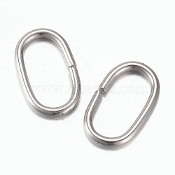 Tarnish Resistant 201 Stainless Steel Quick Link Connectors, Linking Rings, Oval, Stainless Steel Color, 10.5x6x1mm, Hole: 4.5x8.5mm(STAS-P171-70P)