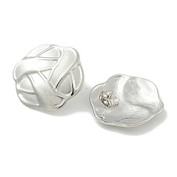 Non-Tarnish Flower 304 Stainless Steel Stud Earrings, Stainless Steel Color, 24.5x23mm(EJEW-G400-29P)