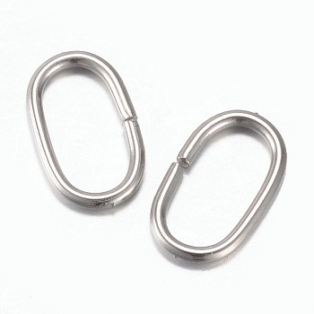 201 Stainless Steel Quick Link Connectors, Linking Rings, Oval, Stainless Steel Color, 10.5x6x1mm, Hole: 4.5x8.5mm
