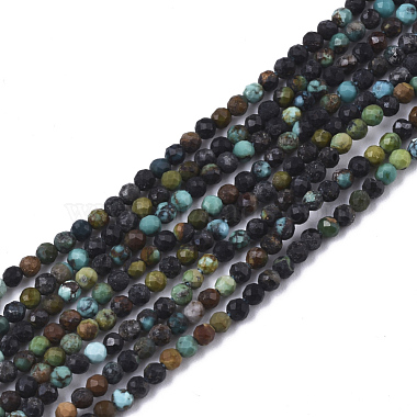 2mm Round Natural Turquoise Beads