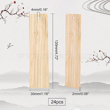 benecreat 24Stück leere Bambus-Lesezeichen(FIND-BC0003-45A)-2