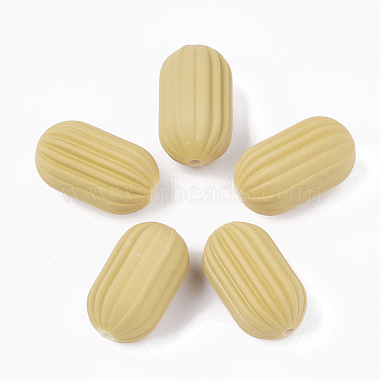 Rubberized Style Acrylic Corrugated Beads(OACR-T014-18A)-2