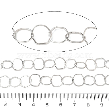 Rack Plating Brass Hexagon Link Chains(CHC-N009-03P)-3