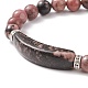 Natural Rhodonite Beads Charm Bracelets(BJEW-K164-B07)-3