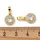 Brass Micro Pave Cubic Zirconia Pendants(KK-I714-01G)-3