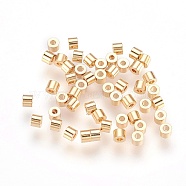 Brass Spacer Beads, Metal Findings Accessories for DIY Crafting, Nickel Free, Real 18K Gold Plated, Column, 2.5x2mm, Hole: 1mm(X-KK-Q735-52G)