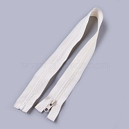 Garment Accessories, Nylon and Resin Zipper, with Alloy Zipper Puller, Zip-fastener Components, WhiteSmoke, 57.5x3.3cm(FIND-WH0031-B-02)