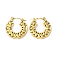 304 Stainless Steel Hoop Earrings for Women, Leaf & Bag Shape, Golden, 23x2mm(EJEW-B054-08G)