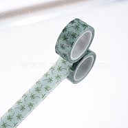 DIY Scrapbook Decorative Paper Tapes, Adhesive Tapes, Coconut Tree, Light Green, 15mm, 5m/roll(5.46yards/roll)(DIY-F016-P-03)
