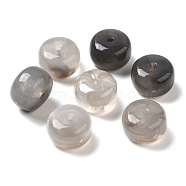 Transparent Acrylic Beads, Barrel, Dark Gray, 14.5x10mm, Hole: 2mm, about 310pcs/500g(OACR-A021-21A)