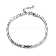 304 Stainless Steel Bracelets, Stainless Steel Color, 7-3/4 inch(19.7cm)(BJEW-O186-08A-P)