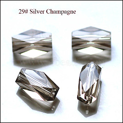 Imitation Austrian Crystal Beads, Grade AAA, Faceted, Column, BurlyWood, 11x7.5mm, Hole: 0.7~0.9mm(SWAR-F055-12x6mm-29)