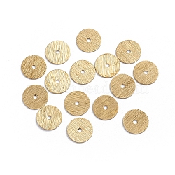 Brass Spacer Beads, Long-Lasting Plated, Heishi Beads, Disc, Golden, 4x0.8mm, Hole: 1.2mm(KK-WH0063-04G)