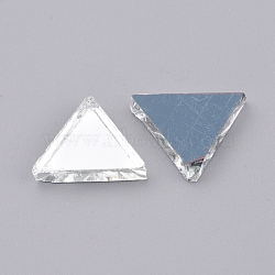 Mirror Glass Mosaic Tiles, for Home Decoration Crafts Jewelry Making, Triangle, Clear, 13.5x14.5x2.5mm(GLAA-WH0015-62)