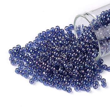 TOHO Round Seed Beads, Japanese Seed Beads, (327) Gold Luster Lavender, 8/0, 3mm, Hole: 1mm, about 10000pcs/pound