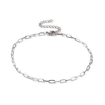 304 Stainless Steel Cable Chain Bracelet for Men Women, Stainless Steel Color, 9-1/8 inch(23.3cm)