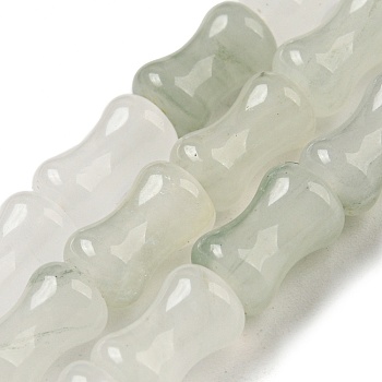 Natural Jade Beads Strands, Bamboo Stick, 10x6mm, Hole: 1mm, about 36pcs/strand, 14.76''(37.5cm)