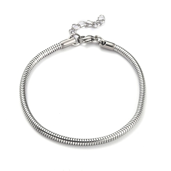 304 Stainless Steel Bracelets, Stainless Steel Color, 7-3/4 inch(19.7cm)