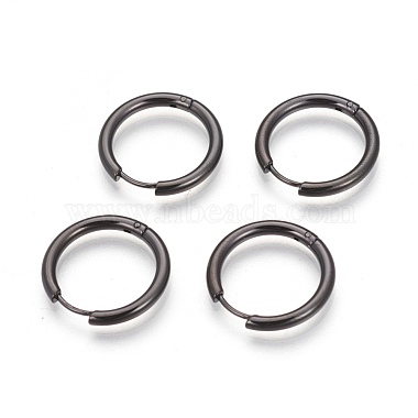 304 Stainless Steel Hoop Earrings(EJEW-P177-B-13)-2