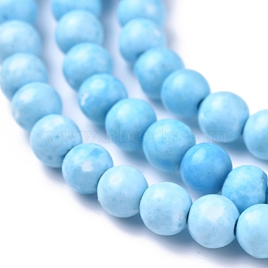 Assembled Synthetic Hemimorphite and Larimar Beads Strands(G-D0006-C01-4mm)-3