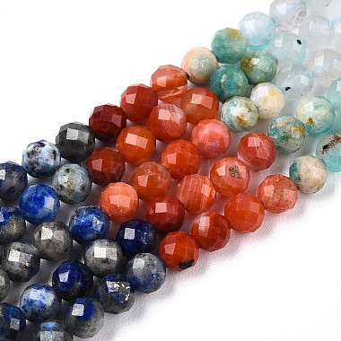 Natural & Synthetic Mixed Gemstone Beads Strands(G-D080-A01-01-06)-4