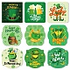 9 Sheets Saint Patrick's Day Theme Paper Self Adhesive Clover Label Stickers(PW-WG62371-01)-1