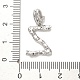 реечное покрытие латунь микро паве кубический цирконий европейские подвески с подвесками(KK-L210-015P-Z)-3