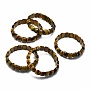 Natural Tiger Eye Rectangle Beaded Bracelet, Gemstone Jewelry for Women, Saddle Brown, Inner Diameter: 2-1/8~2-1/4 inch(5.5~5.7cm)
