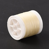 Luminous Polyester Cords, Round, Antique White, 0.1mm, about 109.36 Yards(100m)/Roll(OCOR-WH0071-010D)