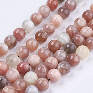 Natural Multi-Moonstone Beads Strands, Moonstone & Sunstone Beads, Round, 10mm, Hole: 1mm, about 39pcs/strand, 15.7 inch(X-G-J157-10mm-06)