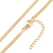 Brass Wheat Chains Necklace for Women, Cadmium Free & Lead Free, Real 18K Gold Plated, 17.68 inch(44.9cm)(NJEW-P265-26G)