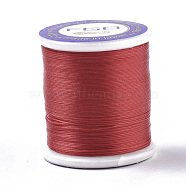 Nylon 66 Coated Beading Threads for Seed Beads, Red, 0.1mm, about 54.68 yards(50m)/roll(NWIR-R047-021)
