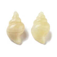 Natural Yellow Jade Carved Figurines, for Home Office Desktop Decoration, Shell Shape, 36~38x20.5~22x17~19.5mm(DJEW-L023-H14)